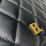 Balenciaga Large Buckle Diamond Pattern Black Leather Gold Metal Size 37 cm - 6