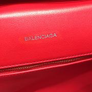 Balenciaga Large Buckle Diamond Pattern Red Leather Gold Metal Size 37 cm - 5