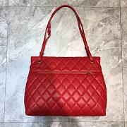 Balenciaga Large Buckle Diamond Pattern Red Leather Gold Metal Size 37 cm - 2