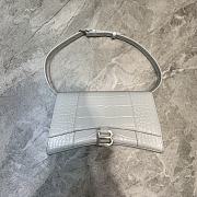 Balenciaga Downtown XS Shoulder Bag In White Crocodile Pattern Size 25 cm - 1