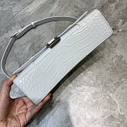 Balenciaga Downtown XS Shoulder Bag In White Crocodile Pattern Size 25 cm - 5