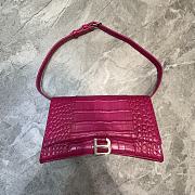 Balenciaga Downtown XS Shoulder Bag In Pink Crocodile Pattern Size 25 cm - 1