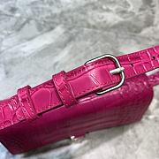 Balenciaga Downtown XS Shoulder Bag In Pink Crocodile Pattern Size 25 cm - 2