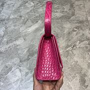 Balenciaga Downtown XS Shoulder Bag In Pink Crocodile Pattern Size 25 cm - 4