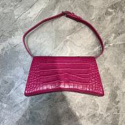 Balenciaga Downtown XS Shoulder Bag In Pink Crocodile Pattern Size 25 cm - 6