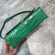 Balenciaga Downtown XS Shoulder Bag In Green Crocodile Pattern Size 25 cm - 4