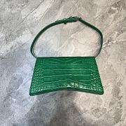 Balenciaga Downtown XS Shoulder Bag In Green Crocodile Pattern Size 25 cm - 3
