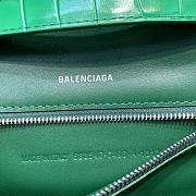 Balenciaga Downtown XS Shoulder Bag In Green Crocodile Pattern Size 25 cm - 2
