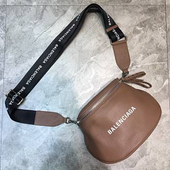 Balenciaga Everyday Strap Crossbody Bag Brown Size 24 x 19 x 9 cm 