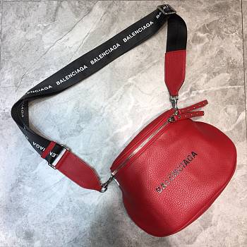 Balenciaga Everyday Strap Crossbody Bag Red Size 24 x 19 x 9 cm