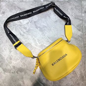 Balenciaga Everyday Strap Crossbody Bag Yellow Size 24 x 19 x 9 cm