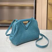 Bottega Veneta Small Point Bag Prussian Blue 661986 Size 24 × 16 × 8 cm - 4