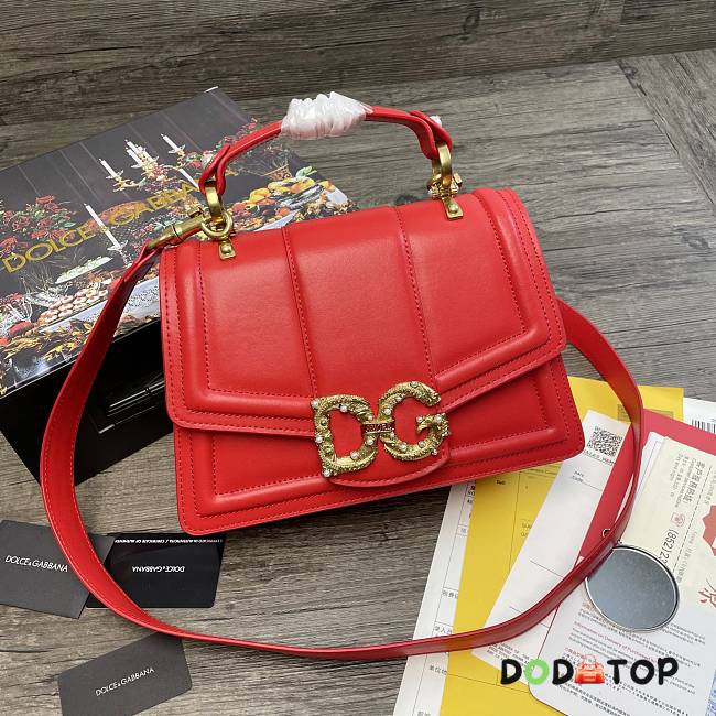 D&G Amore Bag In Calfskin Leather Red BB6675 Size Size 27 x 8 x 18 cm - 1
