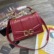 D&G Amore Bag In Calfskin Leather Burgundy BB6675 Size 27 x 8 x 18 cm - 1