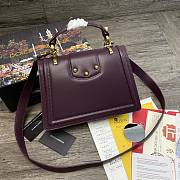 D&G Amore Bag In Calfskin Leather Purple BB6675 Size 27 x 8 x 18 cm - 2