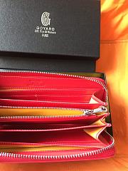 Goyard Zippy Long Wallet Red Size 19 cm - 3