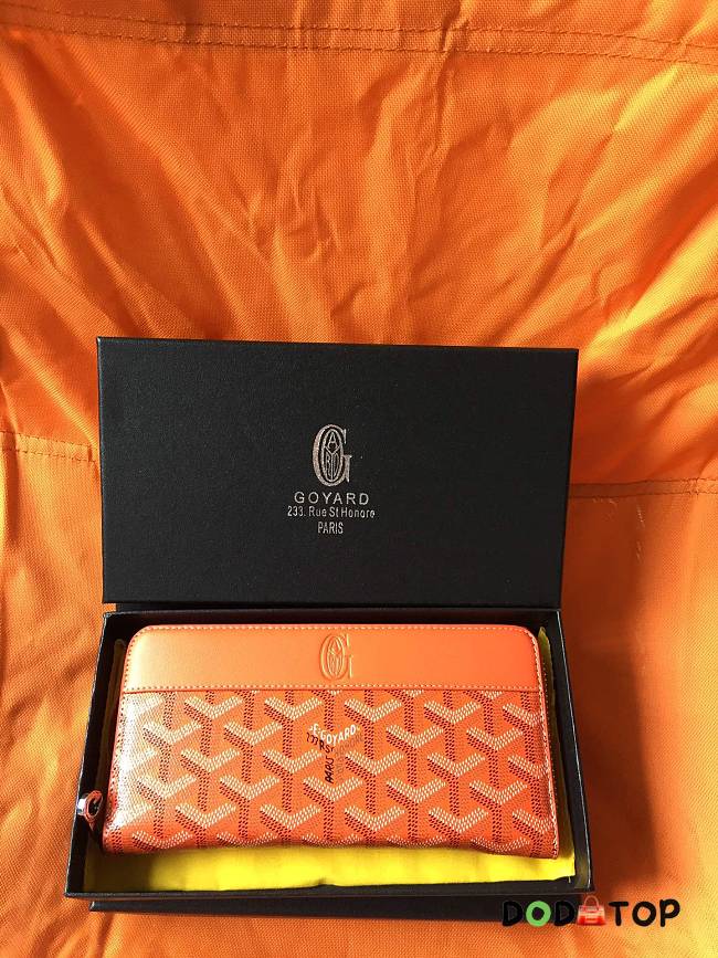 Goyard Zippy Long Wallet Orange Size 19 cm - 1