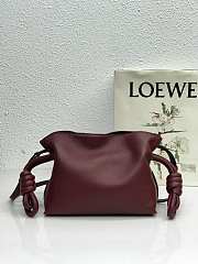 Loewe Flamenco Bag Burgundy 10855 Size 22.5 x 18 x 9 cm - 1
