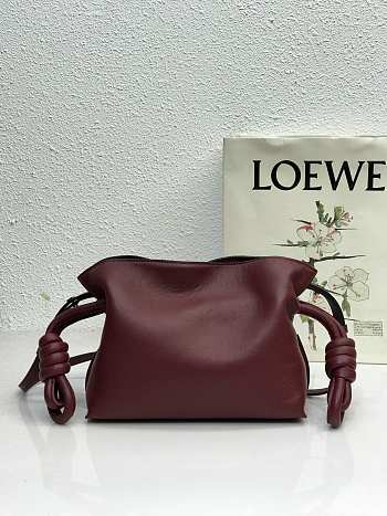Loewe Flamenco Bag Burgundy 10855 Size 22.5 x 18 x 9 cm