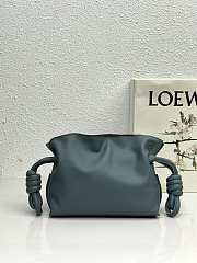 Loewe Flamenco Bag Teal Blue 10855 Size 22.5 x 18 x 9 cm - 1