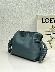 Loewe Flamenco Bag Teal Blue 10855 Size 22.5 x 18 x 9 cm - 6