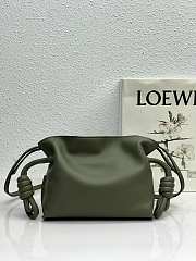 Loewe Flamenco Bag Khaki Green 10855 Size 22.5 x 18 x 9 cm - 1