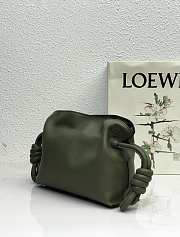 Loewe Flamenco Bag Khaki Green 10855 Size 22.5 x 18 x 9 cm - 4