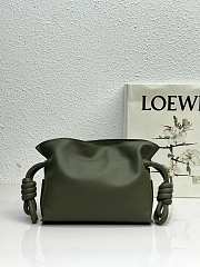 Loewe Flamenco Bag Khaki Green 10855 Size 22.5 x 18 x 9 cm - 3