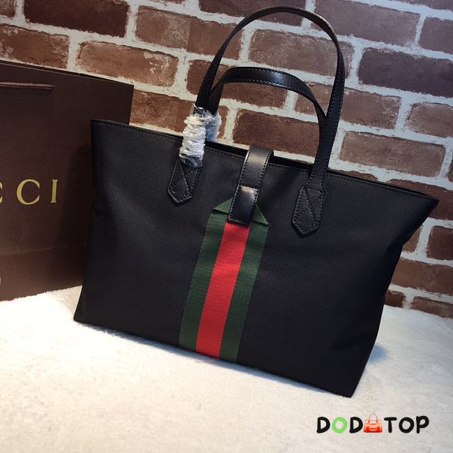 Gucci Black Techno Canvas Tote Bag 337070 Size 37 x 27 x 13 cm - 1