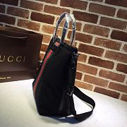 Gucci Black Techno Canvas Web Vertical Tote Bag 337070 Size 32 x 34 x 16 cm - 2