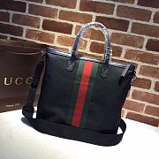 Gucci Black Techno Canvas Web Vertical Tote Bag 337070 Size 32 x 34 x 16 cm - 4