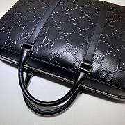 Gucci GG Embossed Briefcase Black ‎658573 Size 40 x 29 x 6 cm - 5