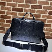 Gucci GG Embossed Briefcase Black ‎658573 Size 40 x 29 x 6 cm - 6