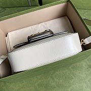Gucci Horsebit 1955 GG Supreme Mini Bag White 658574 Size 20.5 x 14 x 5 cm - 2