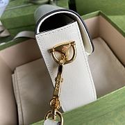 Gucci Horsebit 1955 Mini Bag White Leather 658574 Size 20.5 x 14 x 5 cm - 2