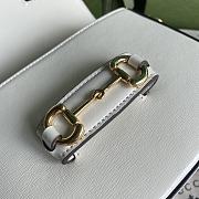 Gucci Horsebit 1955 Mini Bag White Leather 658574 Size 20.5 x 14 x 5 cm - 3