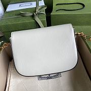 Gucci Horsebit 1955 Mini Bag White Leather 658574 Size 20.5 x 14 x 5 cm - 6