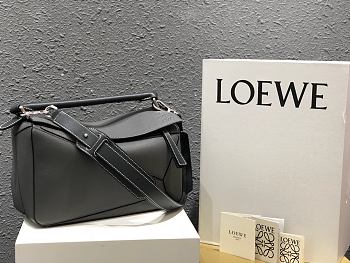 Loewe Medium Puzzle Bag Soft Grained Calfskin Gray Size 29 x 18 x 12 cm