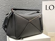 Loewe Medium Puzzle Bag Soft Grained Calfskin Gray Size 29 x 18 x 12 cm - 3