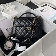 Chanel Mini FLap Bag With Top Handle Black AS2892 Size 20 x 15 x 6.5 cm - 1