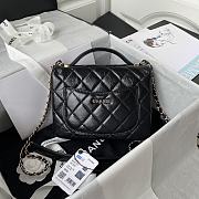 Chanel Mini FLap Bag With Top Handle Black AS2892 Size 20 x 15 x 6.5 cm - 4