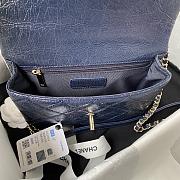 Chanel Mini FLap Bag With Top Handle Navy Blue AS2892 Size 20 x 15 x 6.5 cm - 3