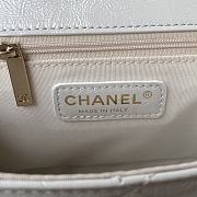 Chanel Mini FLap Bag With Top Handle White AS2892 Size 20 x 15 x 6.5 cm - 6