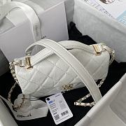 Chanel Mini FLap Bag With Top Handle White AS2892 Size 20 x 15 x 6.5 cm - 5