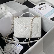 Chanel Mini FLap Bag With Top Handle White AS2892 Size 20 x 15 x 6.5 cm - 4