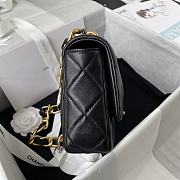 Chanel Flap Bag With Big Chain Leather Black Size 22 × 5 × 15.5 cm - 3