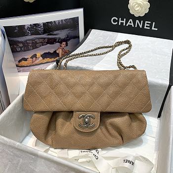 Chanel Vintage Beige Flap Bag Size 30 x 18 x 4 cm