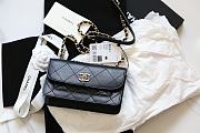 Chanel FU Vintage Black Flap Bag Size 20 × 12 × 8 cm - 5