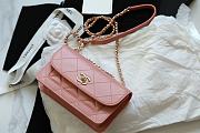 Chanel FU Vintage Pink Flap Bag Size 20 × 12 × 8 cm - 4