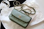 Chanel FU Vintage Green Flap Bag Size 20 × 12 × 8 cm - 5